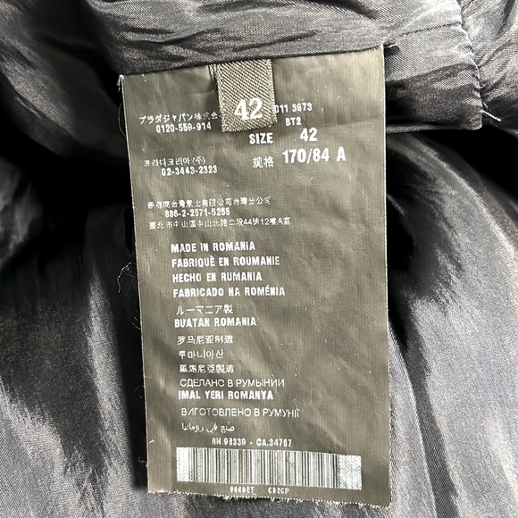 Prada Short Sleeve Peplum Top, Navy, EU 42/US 6 - Picture 10 of 10